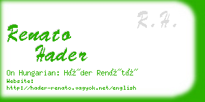 renato hader business card